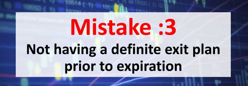 Top ten mistakes by option traders - Mistake : 3