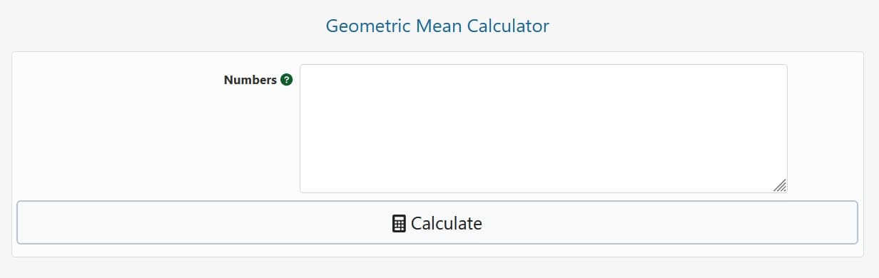 Geometric Mean Calculator - TechnicalKingdom