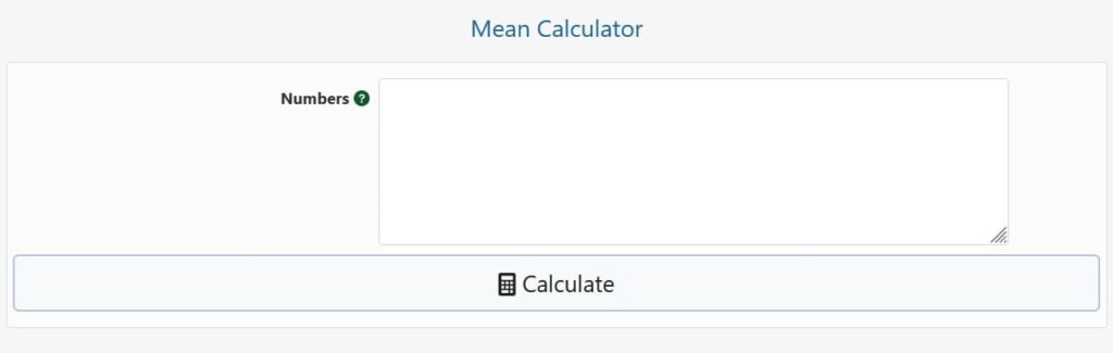 Mean Calculator