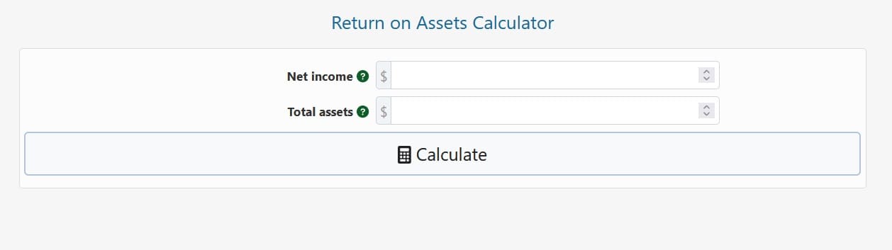 Return On Assets Calculator - TechnicalKingdom