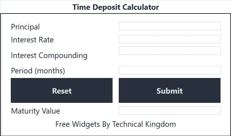 Time (Term) Deposit Calculator